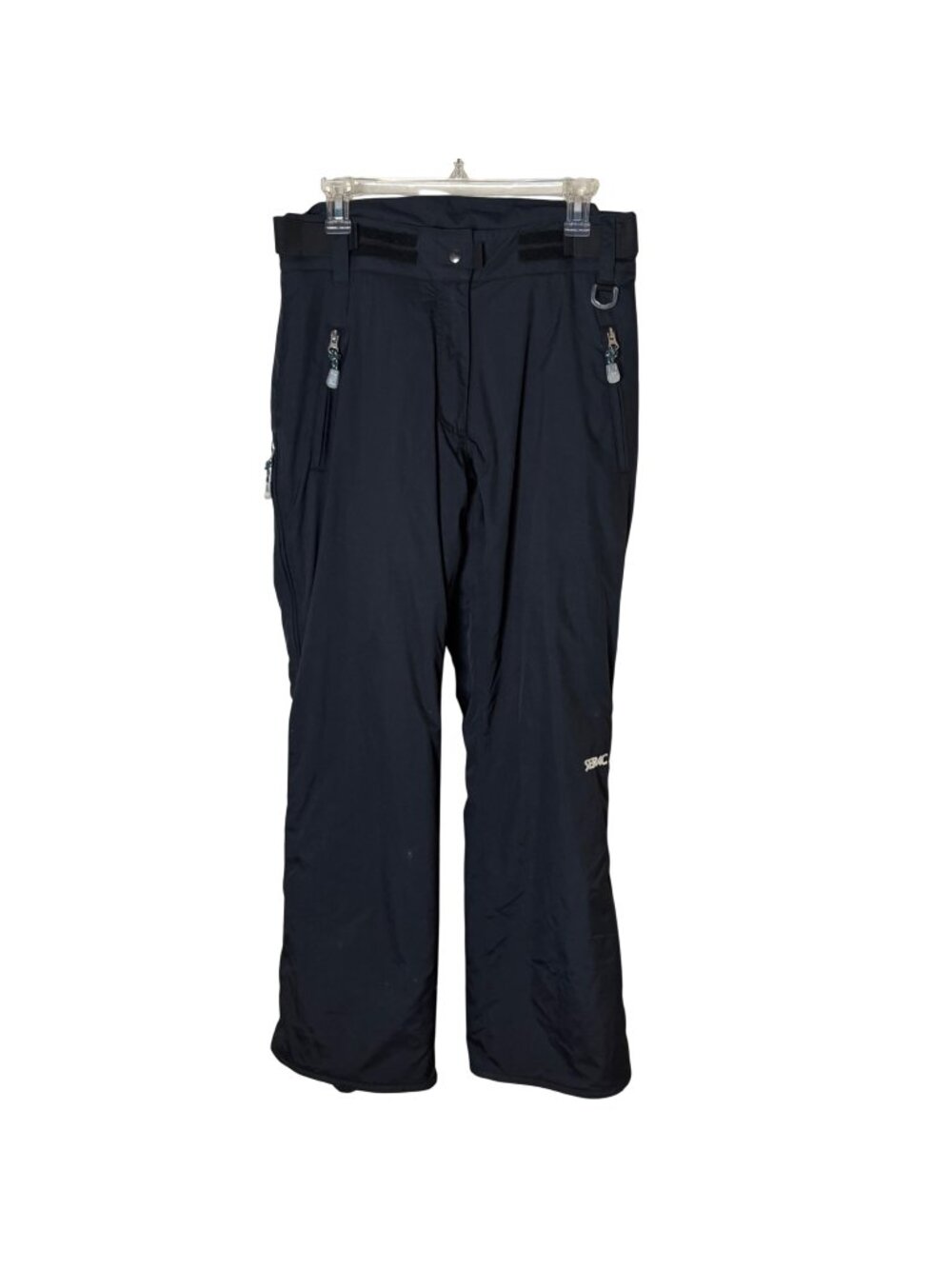 SERAC Women's Ski Snow Pants Size 10 Black Insulated Nylon Winter Zip Pockets